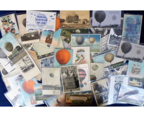 Postcards, Aviation, a mixed collection of approx. 55 Balloon cards, inc. The Pommern Prize Winners Gordon Bennett Cup, Gruss