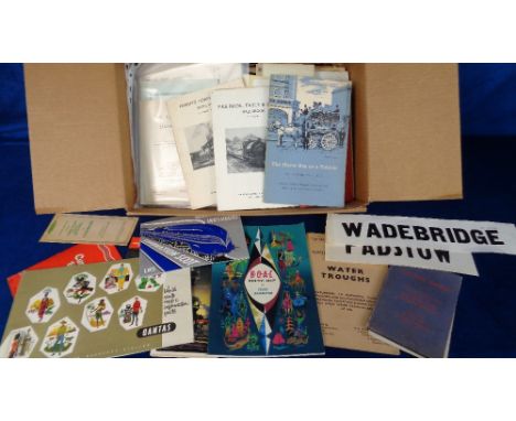 Ephemera, Transportation, approx. 50 items of mainly 1950s and 60s rail, air and sea ephemera to include Quantas and BOAC bro