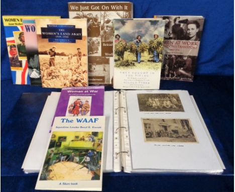 Ephemera, Women in Wartime, a collection of ephemera and books to include National War Savings Committee stamps (60), postcar