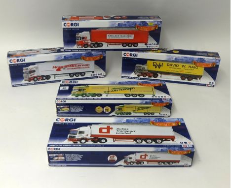 Corgi Limited Edition Scania R (rear tag) moving floor trailer, Corgi Limited Edition Scania 141 tilt trailer, Corgi Limited 