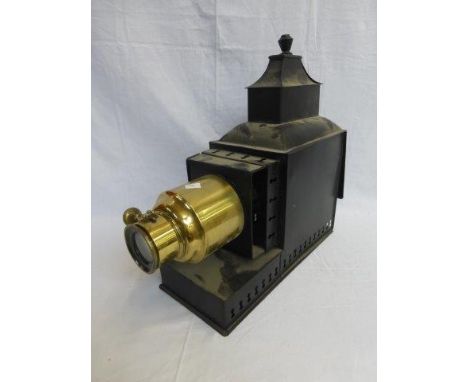 A part brass magic lantern. 