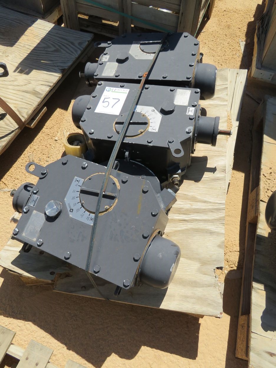 Biffi Actuators. Lot (3) 75mm Stem Diameter, 20 Handwell Turns, 90