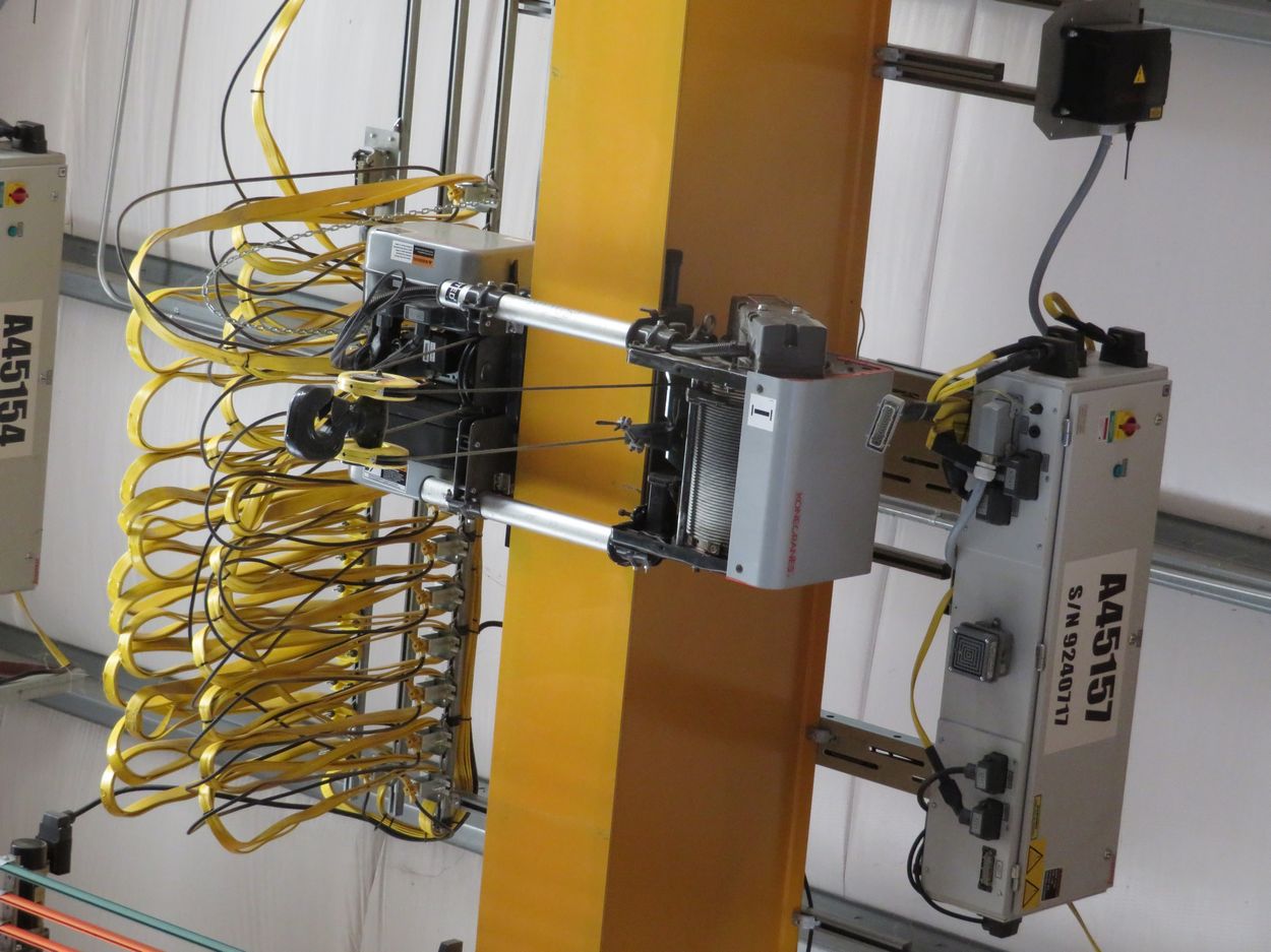 Kone Crane 3Ton Bridge Crane. Approx. 55' Span, w/ (2) Remote