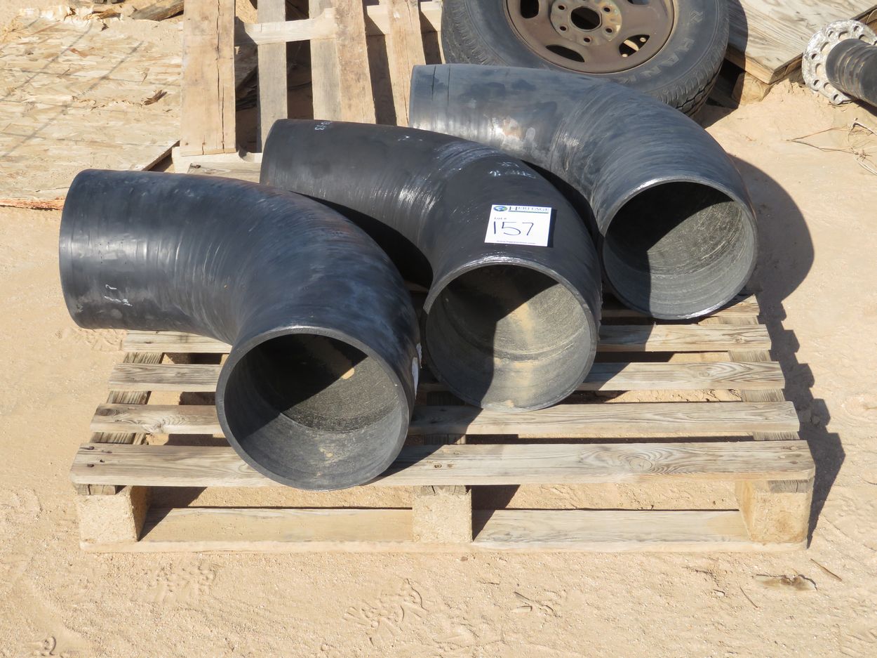 Assorted Fiberglass Pipe Fittings. Lot to Include (2) 13" TUnions, (4