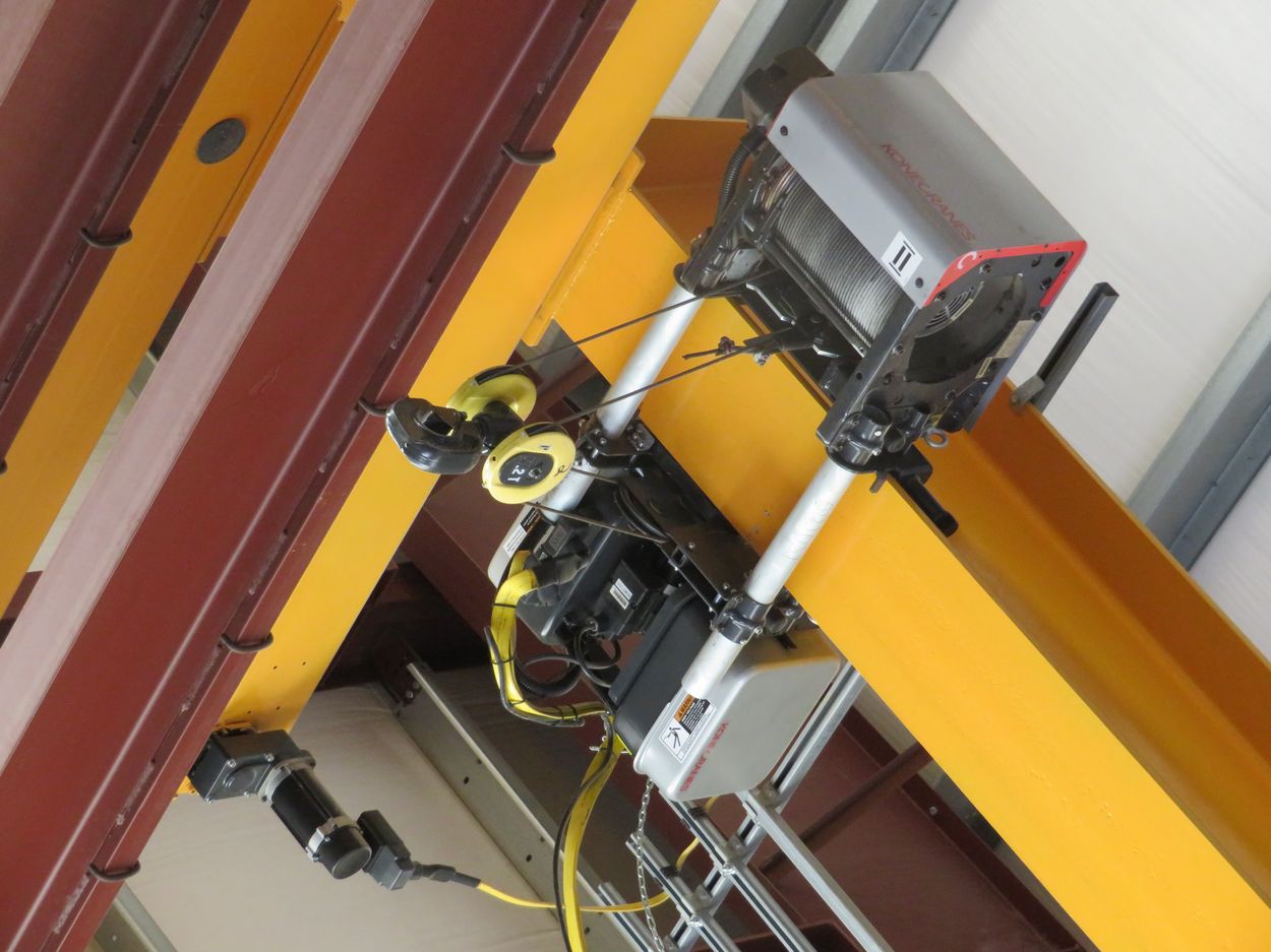 Kone Crane 2.5Ton Bridge Crane. Approx. 55' Span, w/ (2) Remote