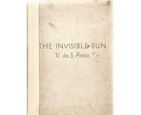 The Invisible Sun Poems by Vivian De Sola Pinto Hardback Book First Edition 1934 published by John Lane The Bodley Head Ltd s