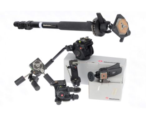 to include a Manfrotto 501HDV tripod head, in the manufacturer's box, with tripod plate &amp; handle, also with a Manfrotto 3