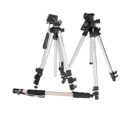 to include a Manfrotto Art 190 Professional, a Velbon UP-4000 monopod, and one other tripod.Please Note: This item cannot be 