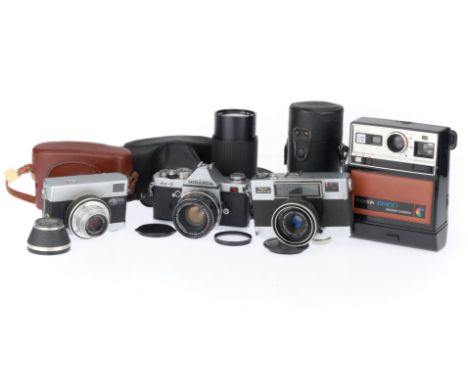 to include a Miranda DX-3, body P, shutter not working, with Auto Miranda EC 50mm f/1.8 lens, optics P-F, spotty haze present