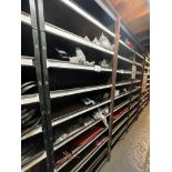 Contents of 3 Racks to Include Various LELY Tines, Skid Plates & Mower Blades As Lotted