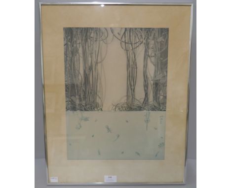 A pair of Jo Thurman screen prints and a signed limited edition Martin Ware print, Phew, numbered 71/75, framed