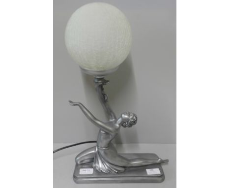 A modern Art Deco style figural table lamp 