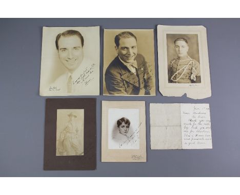 Enrico (Mimmi) Caruso Junior (1904-1987) son of the Italian Tenor Signed Sepia Photographs. The photographs are of young Mimi