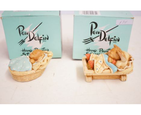 2x Boxed pendelfin figures 