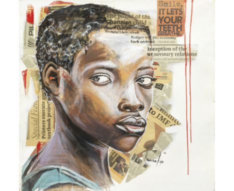Otis Kwame Kye Quaicoe  (Ghanaian, born 1990)Kill them with my innocence signed and dated 'Kwame Kye 17'; signed, inscribed a