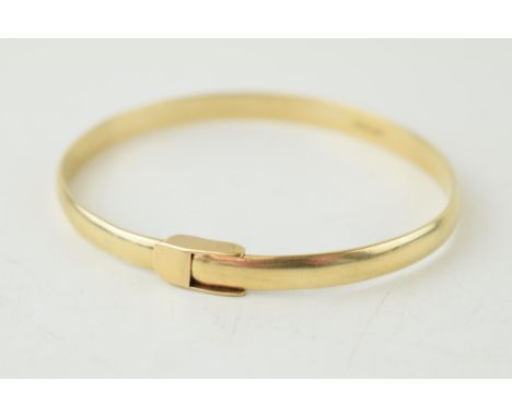 9ct hallmarked solid gold bangle, 16g  