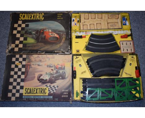 A collection of vintage Scalextric sets to include boxed 'Model Motor Racing' with track and accessories, and Scalextric Gran