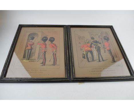 Two 'Reynolds' British Army', Framed Prints, The Model Sentry Grenadier Guards, Levee Day, St James', 4th Dragoon Guards, Roy