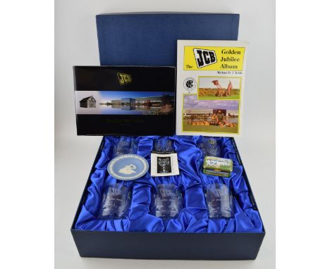 JCB / local interest: an interesting collection of JCB items to include a hardback book 'The First Fifty Years', the Golden J