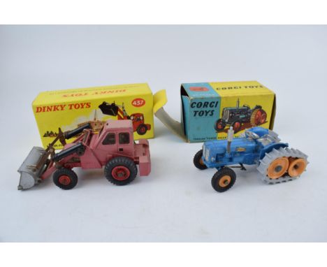 Boxed Corgi Toys Fordson "Power Major" with "Roadless" Half Tracks 54 vintage die-cast model vehicle together with boxed Dink