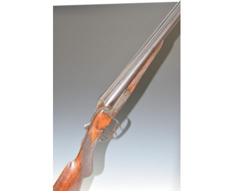 Charles Smith &amp; Sons 12 bore side by side ejector shotgun with engraved locks, trigger guard, underside, thumb lever and 