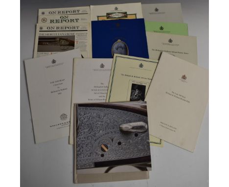 Twelve Holland &amp; Holland catalogues and leaflets comprising The Last .600 Bore Double Rifle, The African Hunter Series Th