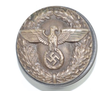 German Third Reich Nazi&nbsp;snuff box with eagle emblem to both sides, diameter 5cm