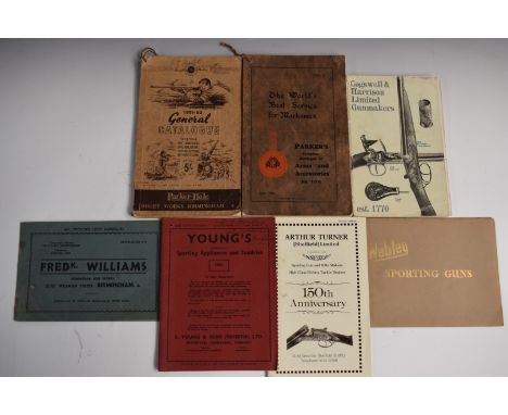 Seven gun catalogues Webley Sporting Guns, Arther Turner (Sheffield) Limited Sporting Gun and Rifle Makers High Class Fishing