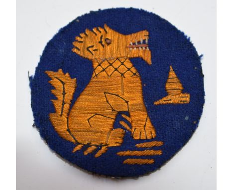 British Army WW2 Chindit cloth badge / patch attributed to Chindit Sgt W B Wilkinson, Royal Engineers