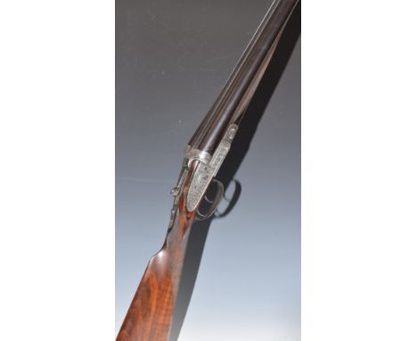 Sempert &amp; Krieghoff of Suhl Germany 12 bore side by side sidelock ejector shotgun with fine scrolling to the named locks,