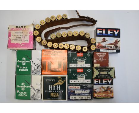 Over 200 various 12, 16 and 28 bore, .410 and 9mm Flobert shotgun cartridges including Eley No.3 Long Shot, Fiocchi, 3 inch m