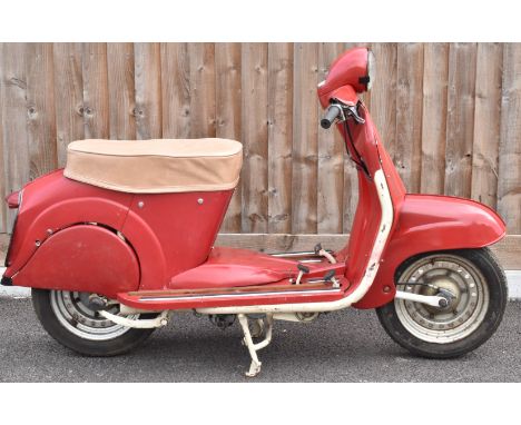 1961 James SC1 150cc scooter motorbike, registration number 293 BLJ with original buff logbook and with 1977 tax disc still o