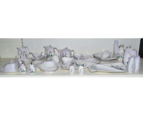 Approximately thirty six pieces of Carltonware Australian design tea and tableware decorated in the Convolvulus pattern on a 