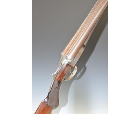Joseph Birks Lightwood 12 bore side by side shotgun with engraved locks, trigger guard, underside, fences, top plate and thum