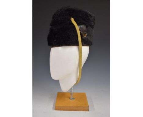 British Army Royal Gloucestershire Hussars fur busby, 1546 Sims 21½ to internal label. Consigned for sale by the Trustees of 