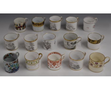 Fifteen 18th/19thC coffee cans, mainly Spode and Coalport