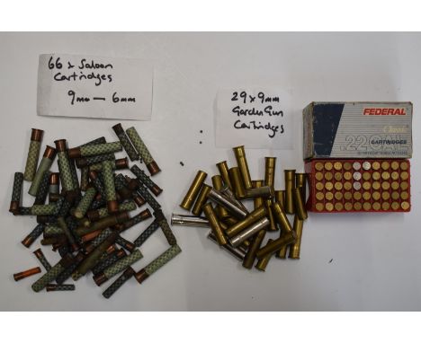 One-hundred-and-fifty-five shotgun cartridges comprising sixty-six saloon cartridges, twenty-nine 9mm garden gun and fifty .2