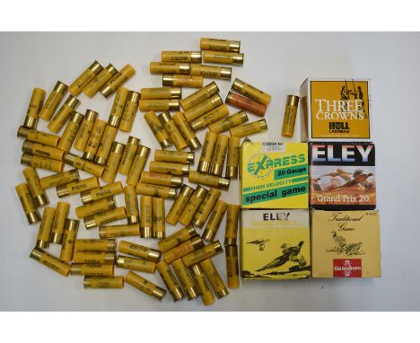 One-hundred-and-eighty 20 bore&nbsp;shotgun cartridges including Eley Grand Prix, Hull Three Crowns, Gamebore Traditional Gam