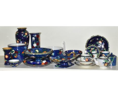 Approximately twenty six pieces of Carltonware lustre ceramics including a large vase, tallest 31cm