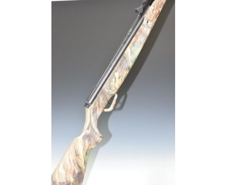 Stoeger X20 .177 FAC rated air rifle with chequered semi-pistol grip, raised cheek piece, adjustable sights and Advantage Tim