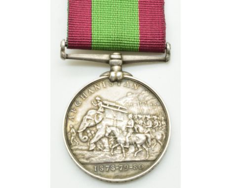 British Army Afghanistan Medal 1881 named to 55 Gunner R Chamberlain, A Brigade D Battery, Royal Horse Artillery. Robert Cham
