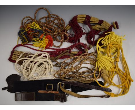 British Army Royal Gloucestershire Hussars collection of full dress accoutrements including sashes, lines, cords etc.&nbsp;Co