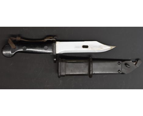 Kalashnikov bayonet with 15cm blade and scabbard.&nbsp;PLEASE NOTE ALL BLADED ITEMS ARE SUBJECT TO OVER 18 CHECK ON COLLECTIO