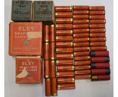One-hundred-and-twenty collectors shotgun cartridges including Eley Bros .410 No.8 Shot, Grand Prix, 12 bore, 28 bore etc, mo