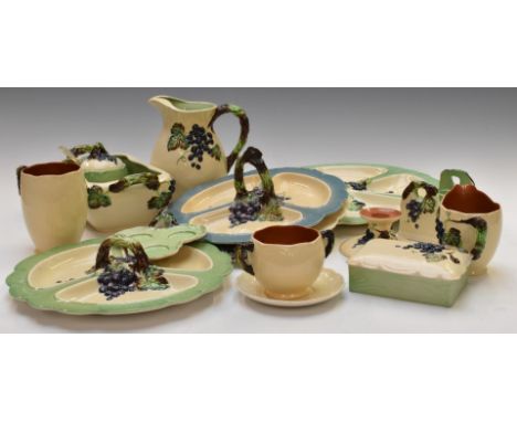 Approximately nineteen pieces of Carltonware Australian design ceramics decorated in the Grape &amp; Vine pattern