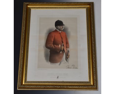 Irish hunting / sporting interest signed artist's first proof coloured print of Robert Watson Esq Master of the Carlow and Is