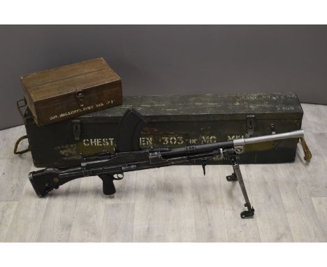 Deactivated British Bren Mk.I .303 light machine gun stamped 'A.S.R.' to the left side of the frame and 'Inglis 1942' to the 