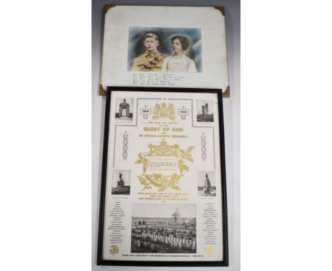 British Army WW1 memorial certificate to 30207 Pte William Edward Haycock, 2nd Battalion Worcestershire Regiment, in glazed f