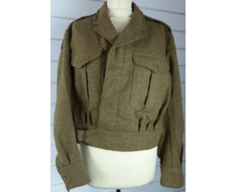 British Army Royal Gloucestershire Hussars Cold War 1949 pattern battledress blouse dated 1964 with cloth regimental and divi