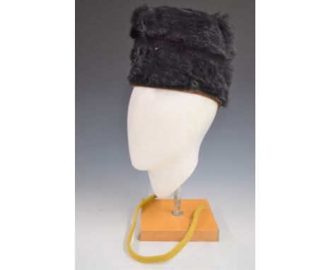 British Army Royal Gloucestershire Hussars fur busby. Consigned for sale by the Trustees of the Royal Gloucestershire Hussars